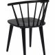 ROWICO Carmen spisebordsstol - sort tr, m. armln