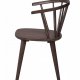ROWICO Carmen spisebordsstol - brunt bejdset gummitr, m. armln
