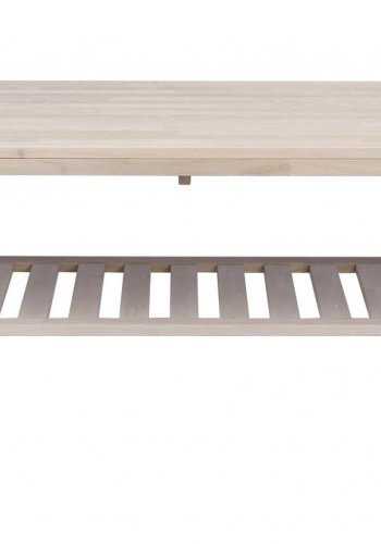 ROWICO Brooklyn salongbord - hvitpigmentert eik m. 1 hylle (130x75)