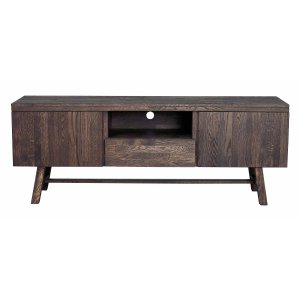 ROWICO Brooklyn TV-bord - rökt ek, med 2 dörrar, 1 lda och 1 fack