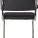 ZUIVER Ridge Rib Kink spisestuestol, stablebar - svart flyel og slvkrom