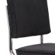 ZUIVER Ridge Rib Kink spisestuestol, stablebar - svart flyel og slvkrom