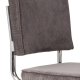ZUIVER Ridge Rib Kink spisestuestol, stablebar - gr flyel og slvkrom