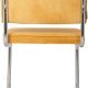 ZUIVER Ridge Rib Kink spisebordsstol, stablebar - gul flyel og slvkrom