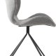 ZUIVER OMG spisestuestol - lys gr polyester og svart jern