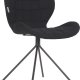 ZUIVER OMG spisestuestol - svart polyester og svart jern