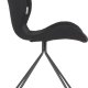 ZUIVER OMG spisestuestol - svart polyester og svart jern