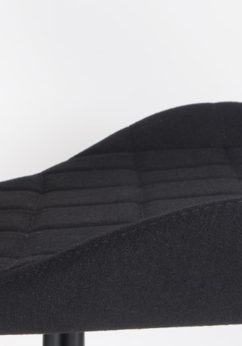 ZUIVER OMG spisestuestol - svart polyester og svart jern