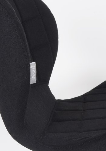 ZUIVER OMG spisestuestol - svart polyester og svart jern