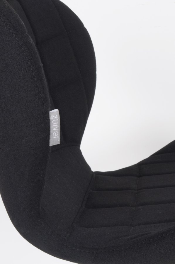 ZUIVER OMG spisestuestol - svart polyester og svart jern