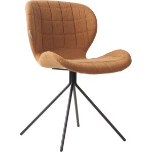 ZUIVER OMG spisebordsstol - camel polyester og sort jern