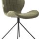 ZUIVER OMG spisestuestol - grnn polyester og svart jern