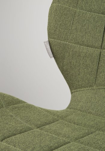 ZUIVER OMG spisestuestol - grnn polyester og svart jern