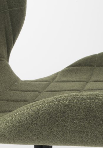 ZUIVER OMG spisestuestol - grnn polyester og svart jern