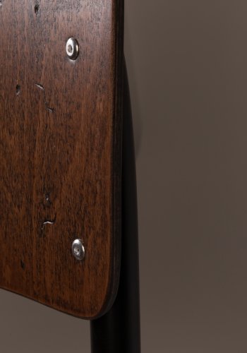 DUTCHBONE Scuola spisestuestol - valnttfarget kryssfiner og stl