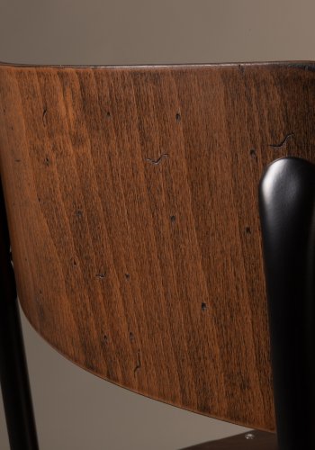 DUTCHBONE Scuola spisestuestol - valnttfarget kryssfiner og stl