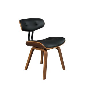 DUTCHBONE Blackwood spisebordsstol - sort og valnddefarvet asketr