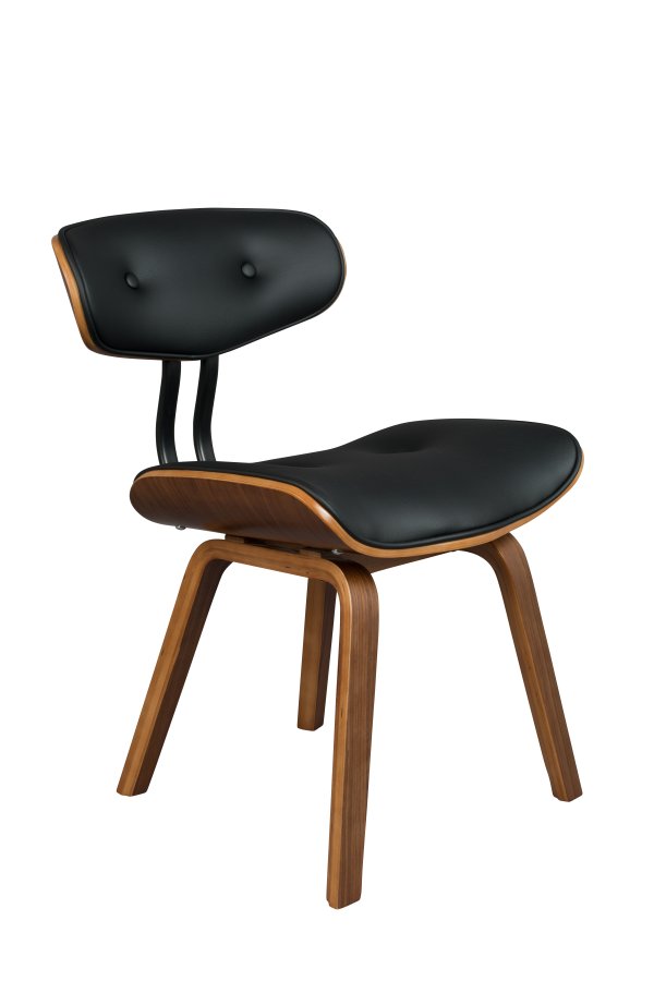 DUTCHBONE Blackwood Esszimmerstuhl - Schwarz- und Walnuss-Eschenholz