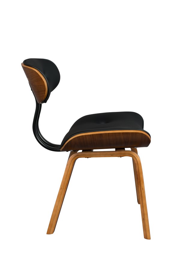 DUTCHBONE Blackwood Esszimmerstuhl - Schwarz- und Walnuss-Eschenholz