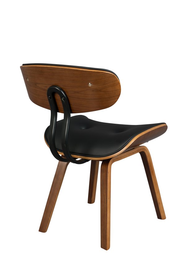 DUTCHBONE Blackwood Esszimmerstuhl - Schwarz- und Walnuss-Eschenholz