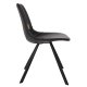 DUTCHBONE Franky Esszimmerstuhl - schwarzes PU und schwarzer Stahl