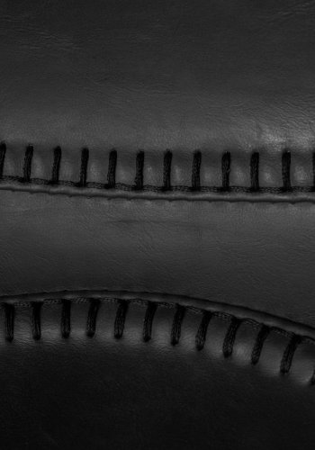 DUTCHBONE Franky Esszimmerstuhl - schwarzes PU und schwarzer Stahl