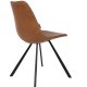 DUTCHBONE Franky Esszimmerstuhl - braunes PU und schwarzer Stahl