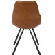 DUTCHBONE Franky Esszimmerstuhl - braunes PU und schwarzer Stahl