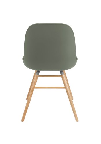 ZUIVER Albert Kuip spisestuestol - grnn plast og naturlig asketre