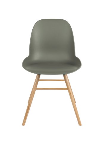 ZUIVER Albert Kuip spisestuestol - grnn plast og naturlig asketre