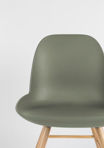ZUIVER Albert Kuip spisestuestol - grnn plast og naturlig asketre