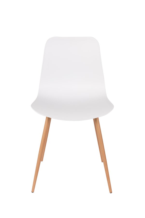 WHITE LABEL LIVING Leon spisestuestol - hvit polypropylen og jern