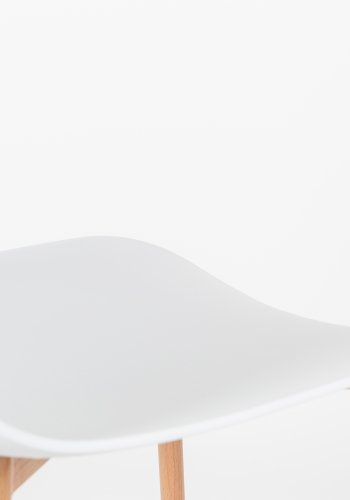 WHITE LABEL LIVING Leon spisestuestol - hvit polypropylen og jern