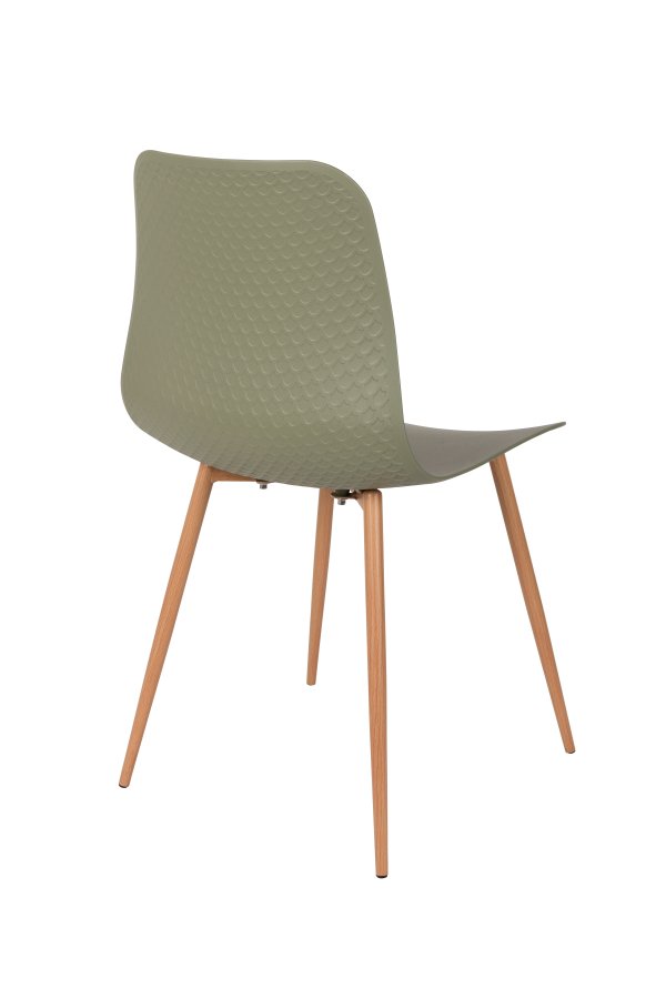 WHITE LABEL LIVING Leon spisestuestol - grnn polypropylen og jern