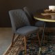 WHITE LABEL LIVING Conway spisebordstol - mrkegrtt stoff og bketre
