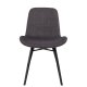 WHITE LABEL LIVING Lester spisebordstol - antrasittgr stoff og bketre