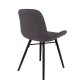 WHITE LABEL LIVING Lester spisebordstol - antrasittgr stoff og bketre