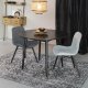 WHITE LABEL LIVING Lester spisebordstol - antrasittgr stoff og bketre