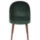 DUTCHBONE Barbara spisebordstol - grnt polyesterstoff og brunt bketre