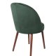 DUTCHBONE Barbara spisebordstol - grnt polyesterstoff og brunt bketre