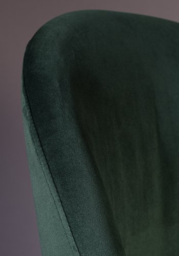 DUTCHBONE Barbara spisebordstol - grnt polyesterstoff og brunt bketre