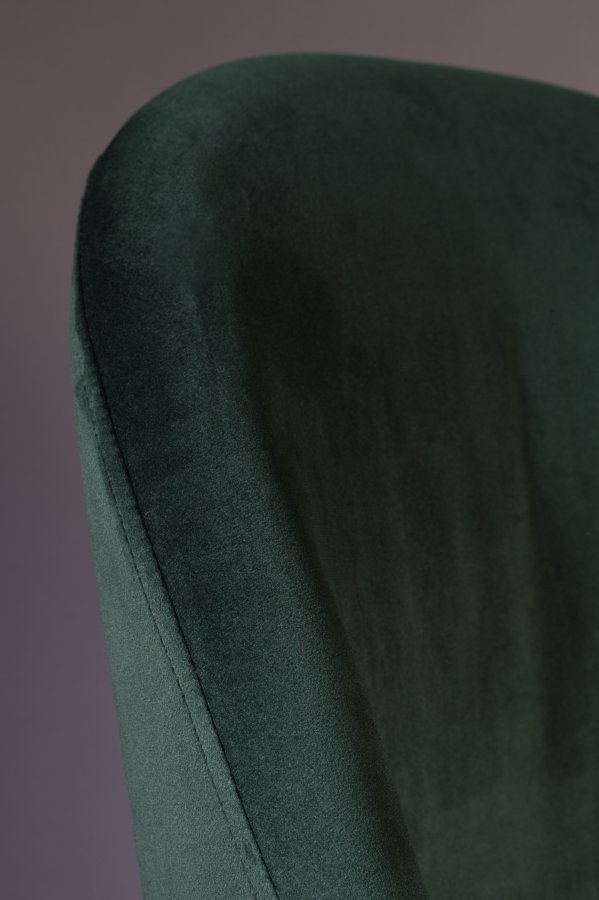 DUTCHBONE Barbara spisebordstol - grnt polyesterstoff og brunt bketre