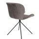 ZUIVER OMG spisestuestol - gr flyel og svart jern