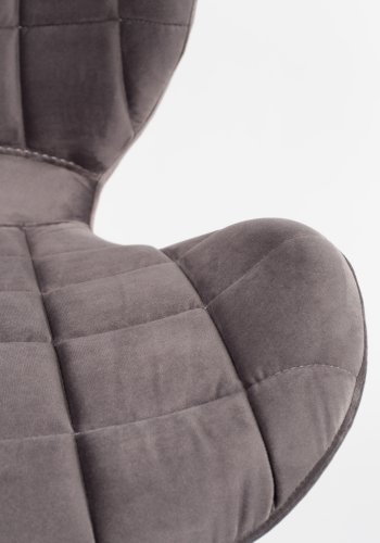 ZUIVER OMG spisestuestol - gr flyel og svart jern