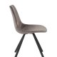 DUTCHBONE Franky Esszimmerstuhl - grauer Samtstoff und schwarzer Stahl