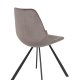 DUTCHBONE Franky Esszimmerstuhl - grauer Samtstoff und schwarzer Stahl
