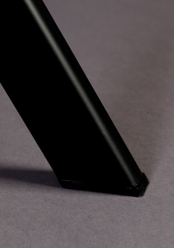 DUTCHBONE Franky Esszimmerstuhl - grauer Samtstoff und schwarzer Stahl