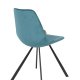 DUTCHBONE Franky Esszimmerstuhl - petrolfarbener Samtstoff und schwarzer Stahl