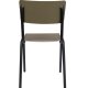ZUIVER Back To School spisebordstol, stablebar - matt oliven HPL og sort stl