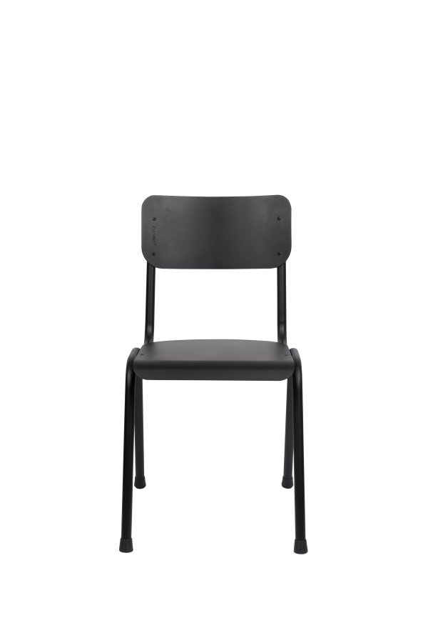 ZUIVER Back To School hagestol, stablebar - sort aluminium